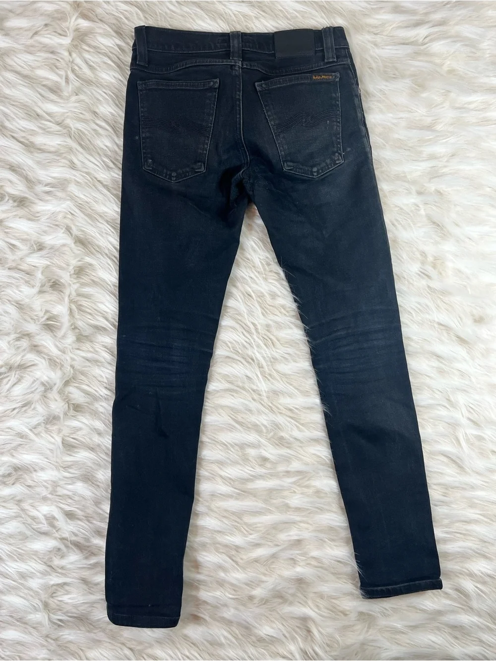Nudie Tight Long John Jeans Men's 27x30 Black - Picture 3 of 6
